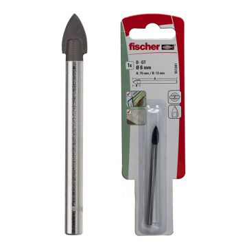 FISCHER PUNTA CARBURO PV (D-GT) PER VETRO/CERAMICHE